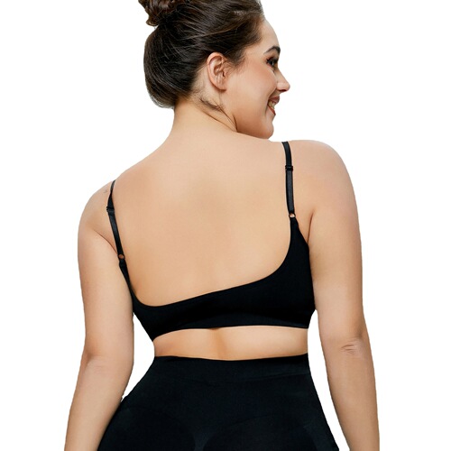 Seamless, back-supporting women's bra for larger busts—includes a vest-style design, offers full-coverage without underwire, and comes in plus sizes perfect for sports and everyday wear.