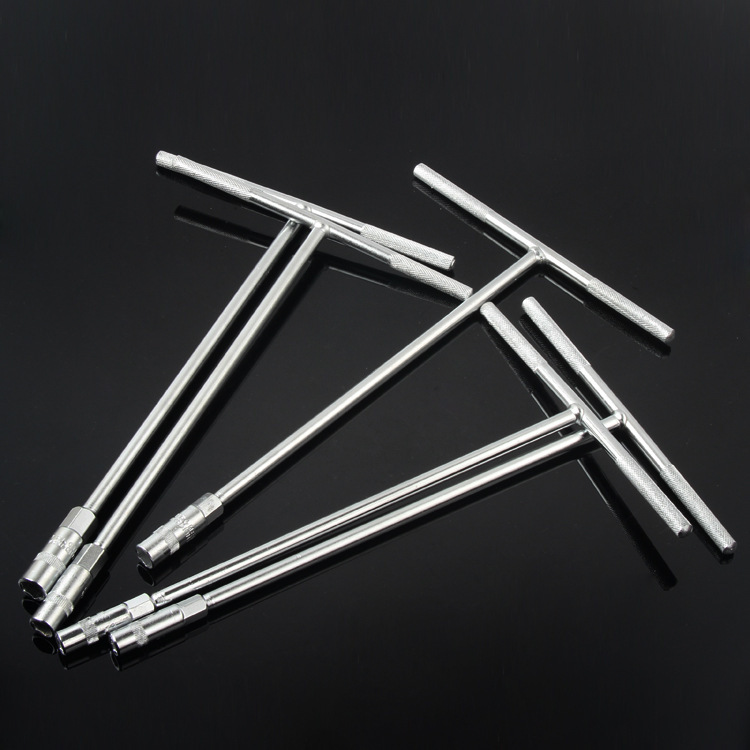 6-19mm Extended T-Shaped Rod Motorcycle Electric Vehicle Machinery Equipment Repair Tool T-Shaped Hexagonal Socket Wrench