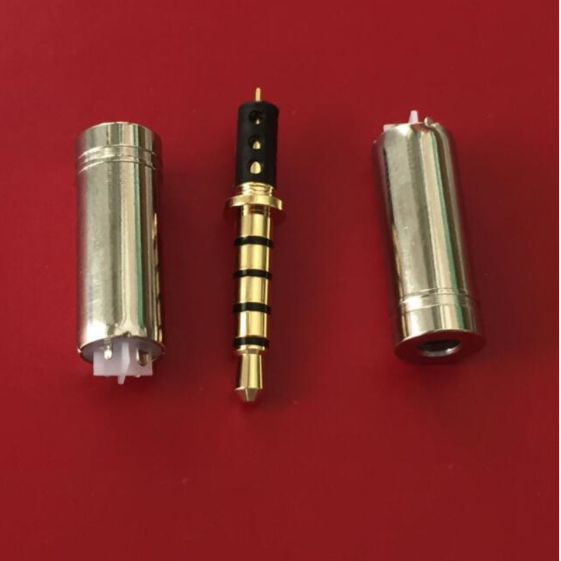 源头工厂现货直供3.5五极耳机插头3.5五级五节插针插座母座