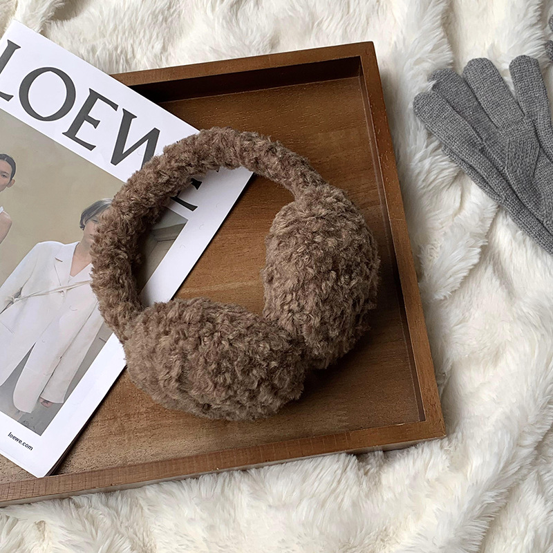 auriculares de invierno para mujeres auriculares cálidas 2025 otoño y invierno nuevo auriculares de color sólido anti ruido para dormir auriculares de vello de bicicleta al por mayor