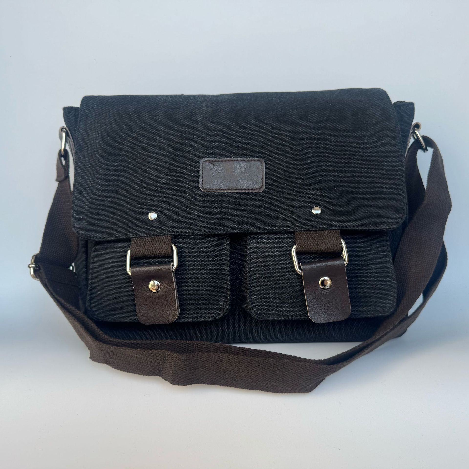 Black, small, with pocket