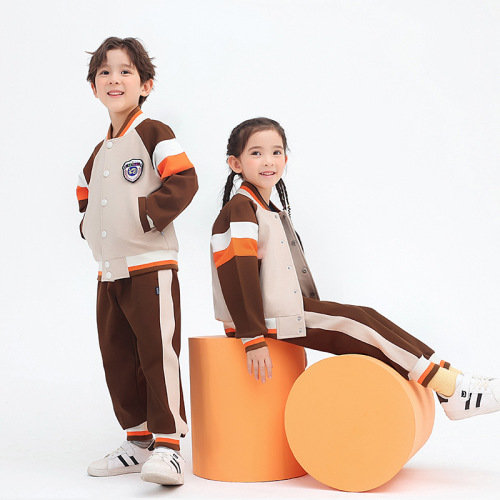 Lanyang Bei Bei Primary School Uniform Set Spring and Autumn Sports College Style Baseball Uniform Kindergarten Uniform Trendy Dropshipping