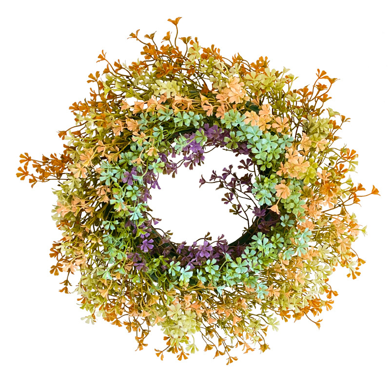 Transfronterizo nueva primavera de plástico pequeña flor guirnalda puerta colgante simulación Wildflower puerta del hogar sala de estar decoraciones