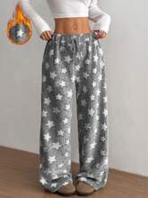 W 19855 Plush star home pants ë������ǾӼҿ�