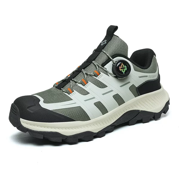 Cross-Border Rotating Buckle Anti-Slip Hiking Shoes Men's Water-Repellent Cross-Country Running Shoes Cushioning Outdoor Sports Wear-Resistant Hiking Shoes