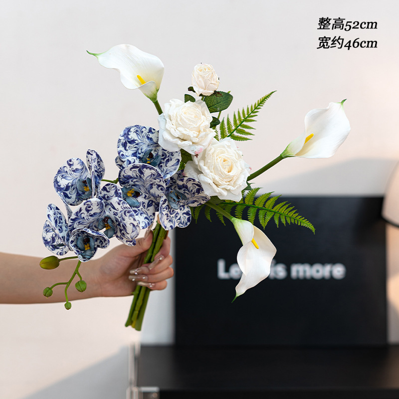 メーカー卸売デザイン胡蝶蘭造花花束リビングルームの装飾品造花装飾花テーブルフラワーアレンジメント|undefined