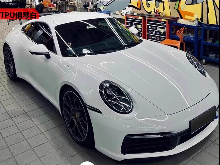 Car color change film TPU ultra-bright piano white repair gloss white full car color change wrap film paint surface car wrap film