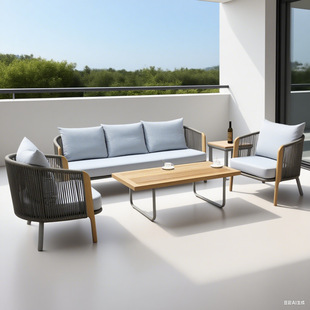 Customized Outdoor Sofa, Outdoor Courtyard Garden Hotel Leisure Furniture, Villa Sun Room, Open-Air Teak Nordic Style