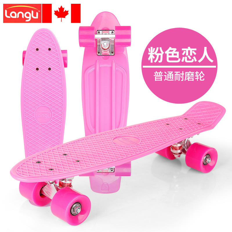 Pequeño tablero de pescado para niños adultos adolescentes 3 - 6 - 12 años principiantes de cuatro ruedas scooter profesional