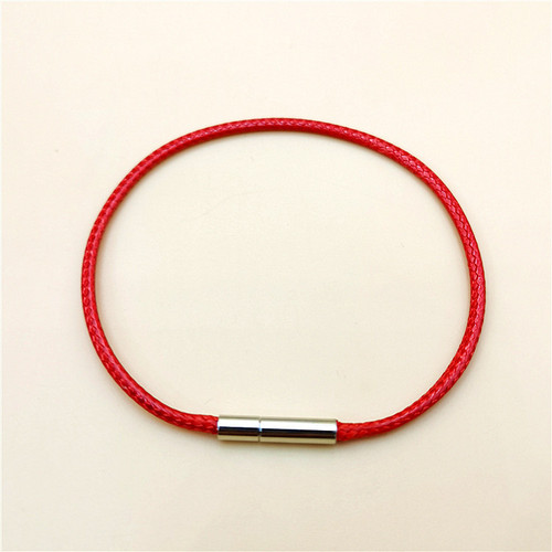 2MM Single Layer Beeswax Cord Bracelet Red Leather Rope Bracelet Jewelry Store Gift Bracelet