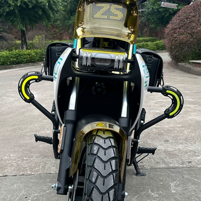 Special Side Bag Non-destructive One-stop — Motorcycle bumper - black-carbon-steel-reinforced-bumper-22mm-reflective-glue