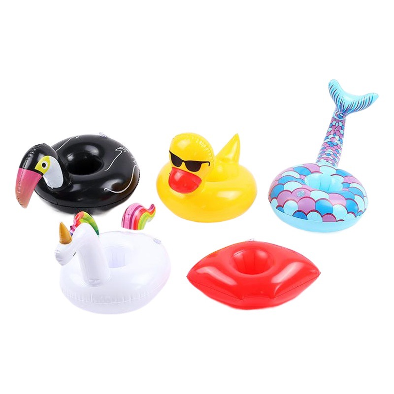 En stock SUMINISTRO DE PVC Juguetes De Agua inflables Firebird portavasos agua inflable montaña flotante bebida portavasos