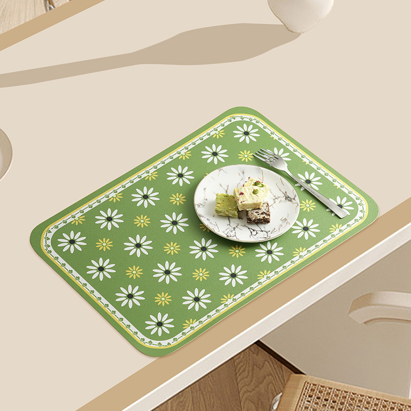 Nuevo mantel de cuero impermeable ligero de lujo anti-escaldado antideslizante mantel occidental retro resistente a las manchas aislamiento térmico tazón placa estera posavasos desechables