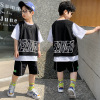 Boy Summer wear suit 2021 new pattern Western style Kids summer Net Red boy motion handsome Fashionable The tide.