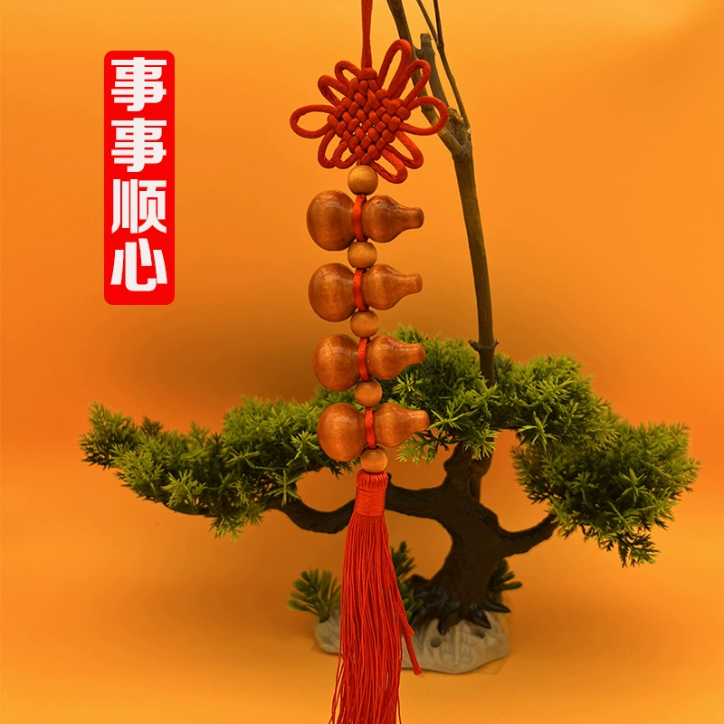 Premium Five Happiness gourds pendant 1 piece - 10 gourds Chinese knot home decor car pendant popular at scenic spots wholesale