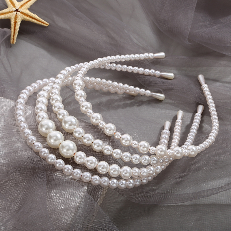 Sweet U Shape Artificial Pearl Beaded Hair Band display picture 5