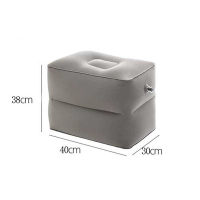 Portable Long-distance Travel Inflatable Foot Mat Plane Sleeping Train Car Hard Seat Foot Ottoman (Other Automotive Interior Supplies) - standard-without-air-pump-second-layer-of-gray