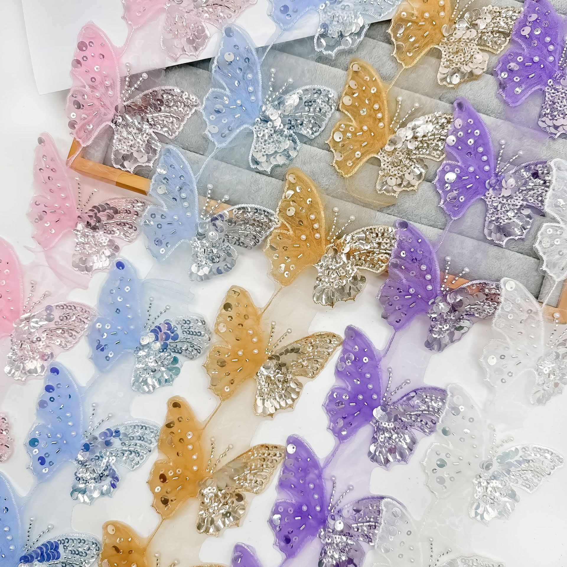 Año Nuevo flores para niñas adornamiento de cabello para niños ropa Han Tang con flores de tela pegada ropa tocado zapatos sombreros materiales decorativos image 5