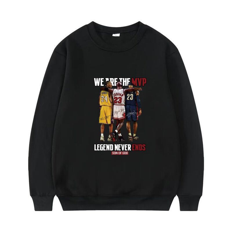 Cross-Border Crew Neck Men's Sweatshirt Kobe No. 24 Jordan No. 23 James No. 23 Triplets Printed Casual Top Cross-Border Crew Neck Men's Sweatshirt Kobe No. 24 Jordan No. 23 James No. 23 Triplets Printed Casual Top