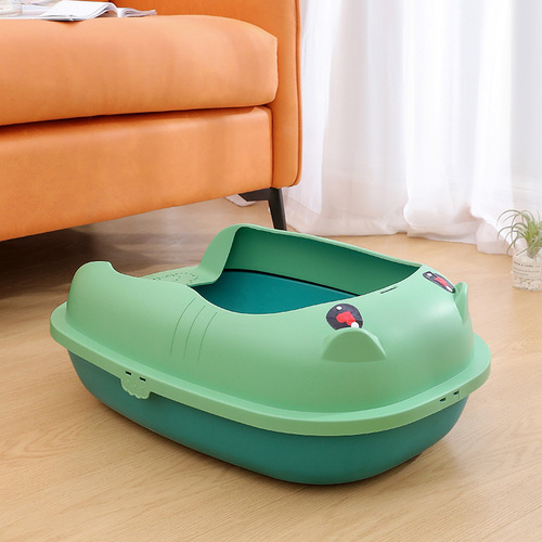 HOLLE KITTY pet litter box cat toilet anti-splash without sand semi-enclosed cat litter box cat supplies
