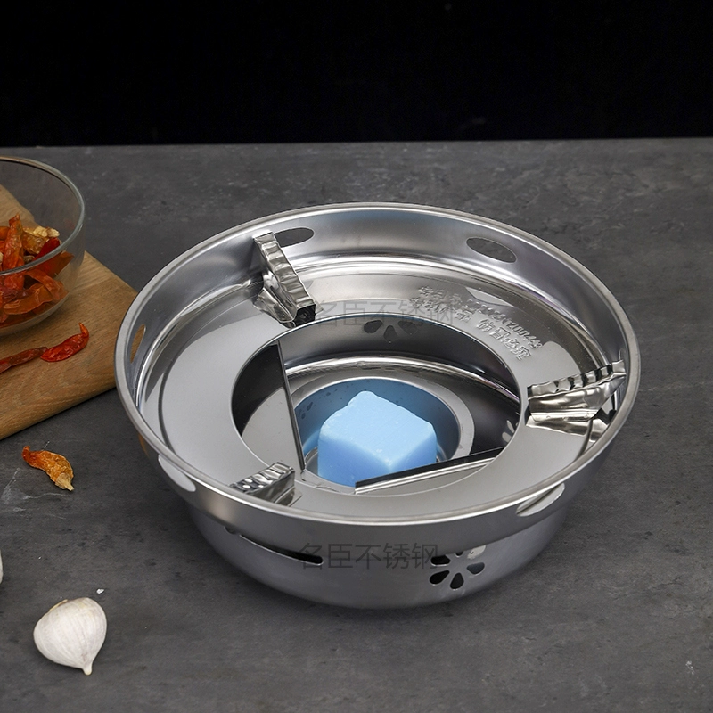 Алкогольная горелка из нержавеющей стали, маленькая кастрюля для жидкости и твердого топлива, для дома, студенческого общежития, на одного человека, одна кастрюля, алкогольная горелка плюс внешняя часть