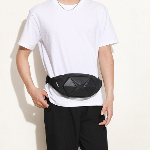  New Hard Shell Motorcycle Trendy Chest Bag Messenger Bag Men’s Sports Bag Casual Waist Bag Men’s Backpack Batch