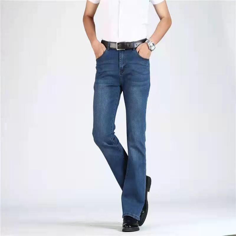 New Spring and Autumn New Men's Denim Flared Pants Wide Leg Flared Jeans Loose Flared Pants Casual Pants for Men