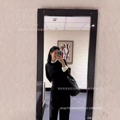 jennie同款25秋冬新款美式复古刺绣绞花针织圆领套头毛衣打底上衣