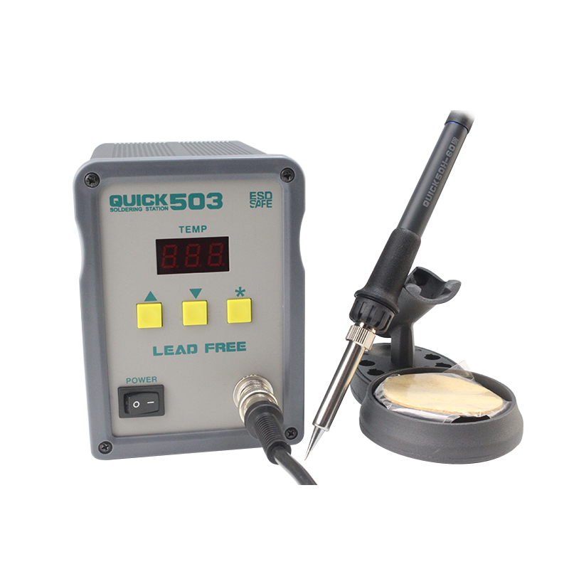 Q快克电焊台503维修手机数显电烙铁90W高频无铅焊台504烙铁