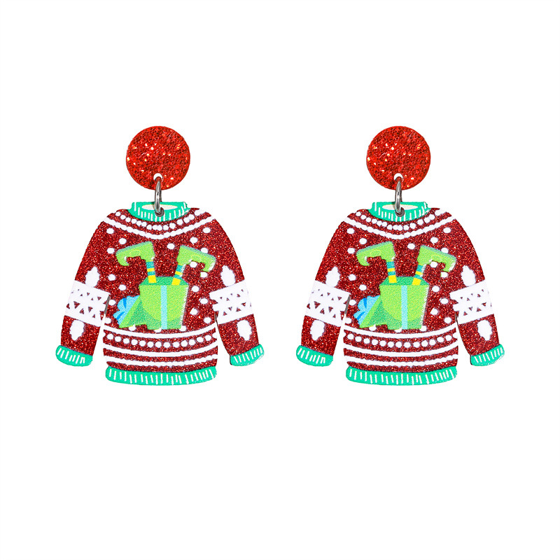 Joyería de vacaciones de Navidad transfronteriza pendientes de Santa Claus pendientes femeninos estilo ins pendientes de vacaciones de moda pendientes joyas