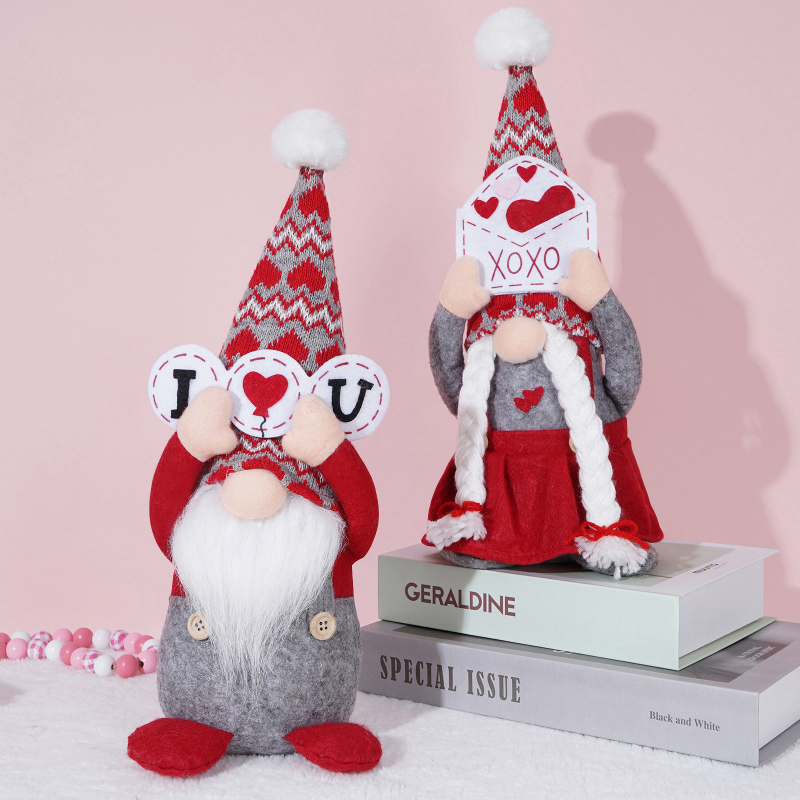 Día de San Valentín de Rudolph Día DE LA Madre Decoración Día DE LA Madre Nueva muñeca sin rostro Día de San Valentín