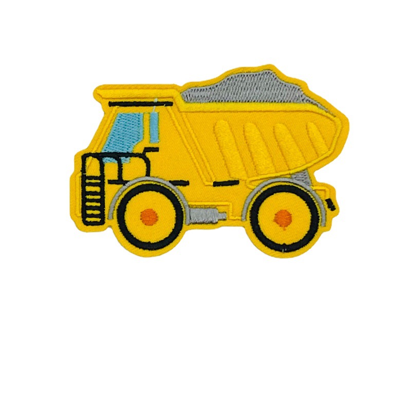 Nueva ingeniería coche serie bordado tela pegatinas niños bolsas Ropa Decoración pegatinas coche de dibujos animados bordado capítulo