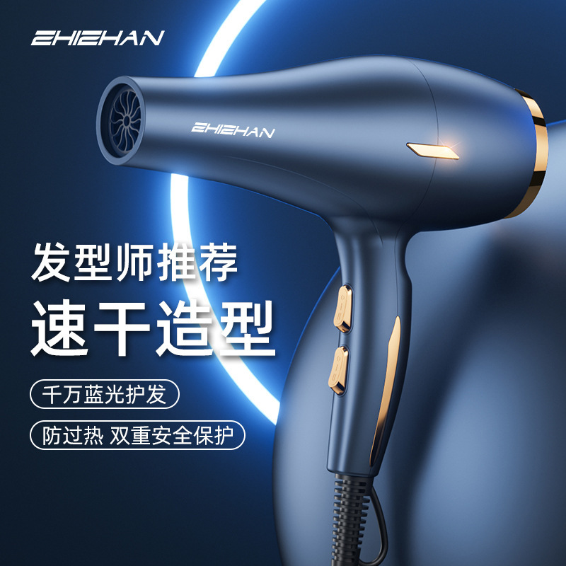 German Hair Dryer for Home Use and Professional Salons, 3500W Negative Ion Hair Care Quick-Drying Hairdryer with Strong Wind Power