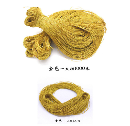 1mm regalo de Navidad de oro y plata Alambre de 8 hilos de siete colores de oro y plata Alambre de impresión de invitación de alambre de oro de color Etiqueta de alambre