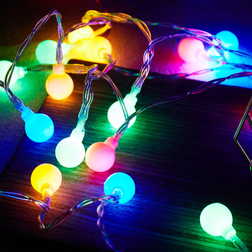 LED串灯圣诞节日户外露营帐篷婚礼装饰闪灯星星灯圆球灯彩灯批发