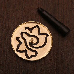 Hot Selling Ebony handle 4.5cm fragrant copper plated frosted silver frosted golden auspicious cloud birthday word D450-2