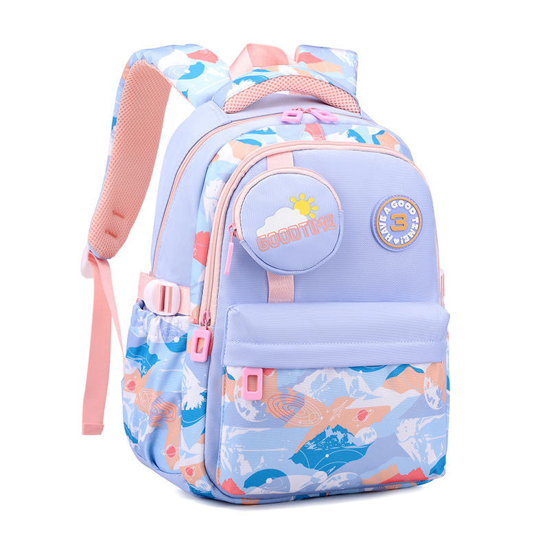 Nuevo pez natural jardín de infantes clase grande - 2 grados mochila pequeña bebé lindas mochila para niños y niñas para reducir la carga de la cresta