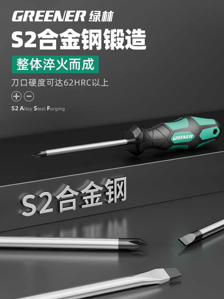 大师螺丝刀十字一字工业级强磁螺丝批工具套装超硬改锥小起子