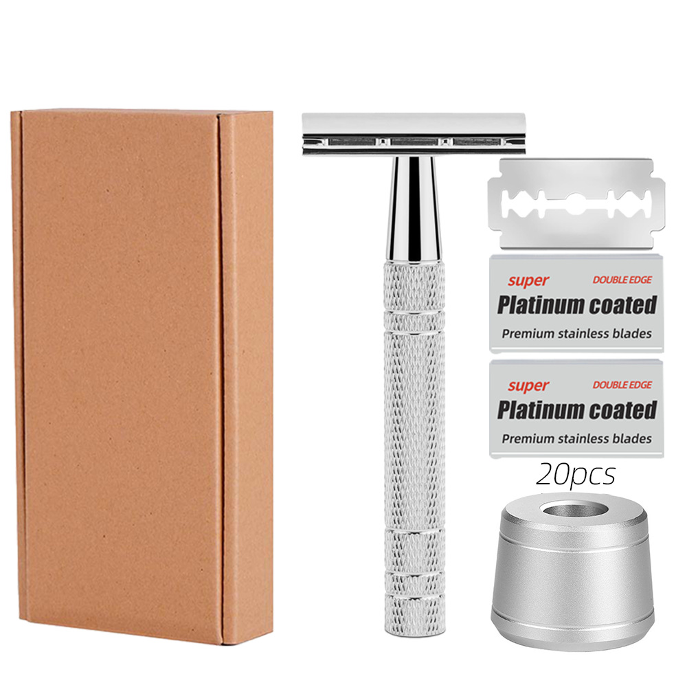 アマゾントップの髭剃り手動髭剃りレトロ髭剃りプラチナ両面刃髭剃り