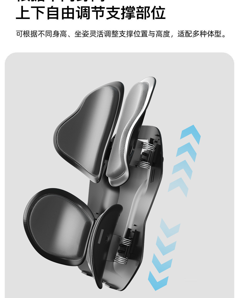 Lumbar Support for Car, Car Backrest, Lumbar Cushion, Office Lumbar Support, Ergonomic Backrest, Adjustable Lumbar Support