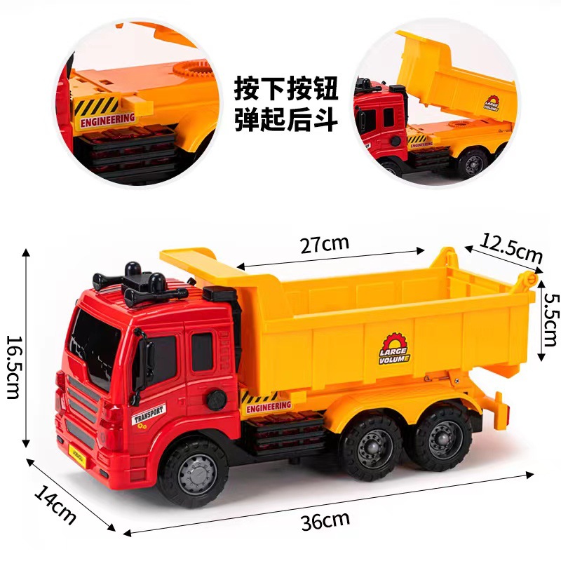 Camión volquete grande, decoración de pasteles, excavadora, camión de ingeniería, grúa torre, postre de cumpleaños para niños, accesorios de mesa