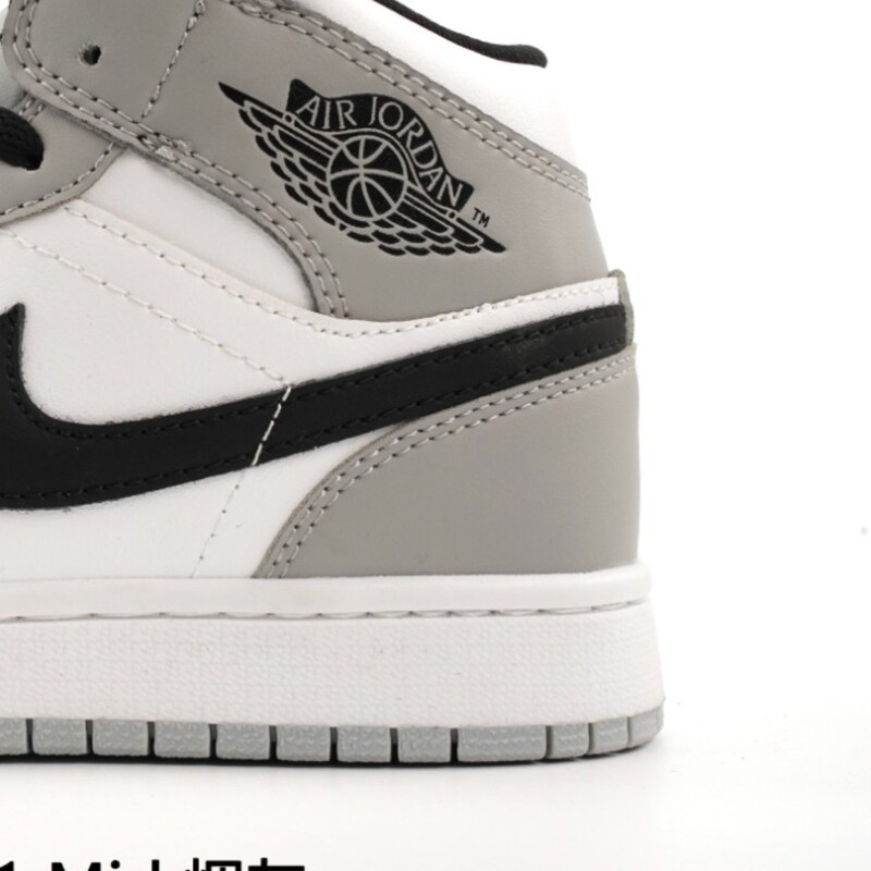 莆田靴 aj1 グレー ミッドトップ ファーストレイヤー レザーとセカンドレイヤー レザーのユニセックス カジュアル スポーツ シューズ|undefined