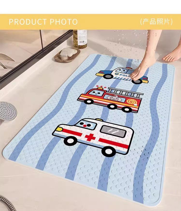 Bathroom anti-slip mat for children, shower room baby bath anti-fall waterproof mat, toilet bathroom suction cup foot mat