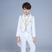 男童演出服服婚禮服裝禮服魔術魔術套裝西裝表演主持鋼琴尾服花童