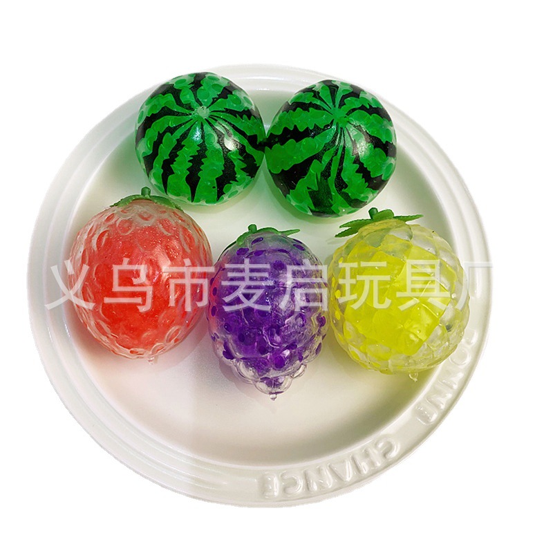 Juguete de descompresión fresa pellizco música descompresión bola niños niña mano pellizco simulación fruta curación regalo amasado sin deformación