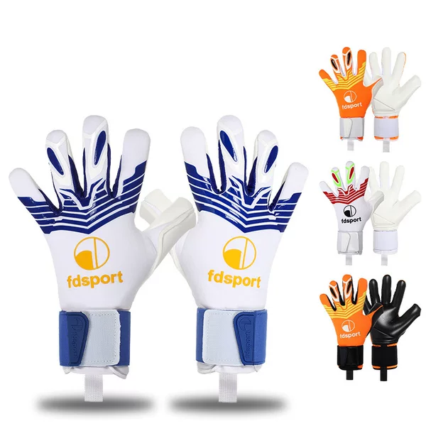 Football Goalkeeper Latex Gloves, Finger Protection Gloves for Primary and Secondary School Students, Full-Size Gloves, Professional Competition Football Goalkeeper Gloves