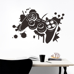 外貿創意遊戲手柄兒童房臥室玄關家居家用裝飾牆貼貼紙自粘批發