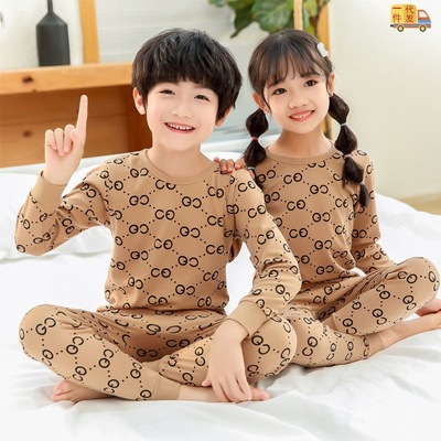 Children Qiuyiqiuku suit 2-15 CUHK Boy Underwear Thin section girl Long sleeve