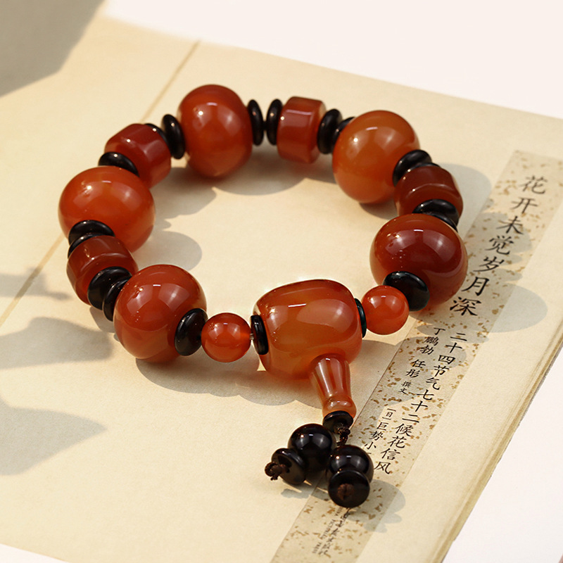 Fashion Flat Bead Bracelet Ethnic Style Carnelian Bracelet display picture 2