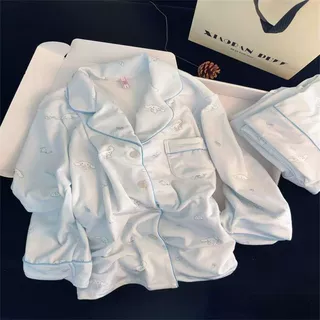 慵懒风可爱狗女生睡衣秋冬季保暖德绒加厚套装学生宿舍休闲家居服